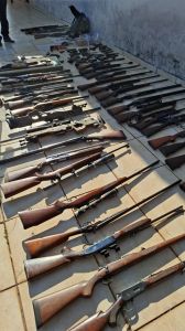 Armas apreendidas pela PM em sítio no interior de SP