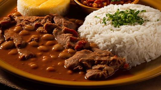 Arroz feijão e carne