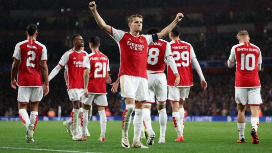 Arsenal na vitória pela Champions League