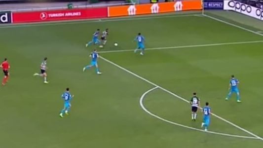 Arthur Gomes, do Sporting, marcou golaço contra o Tottenham na Champions