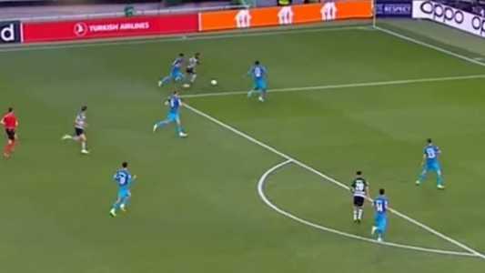 Arthur Gomes, do Sporting, marcou golaço contra o Tottenham na Champions