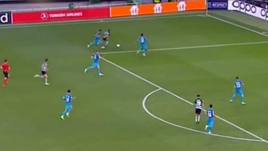 Arthur Gomes, do Sporting, marcou golaço contra o Tottenham na Champions