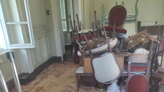 As chuvas danificaram o patrimônio histórico