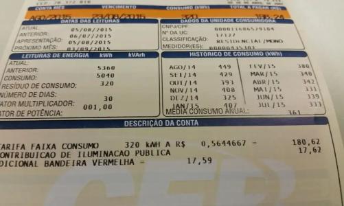 As contas de luz apresentarão redução no próximo mês