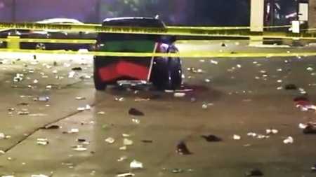 As imagens de destruição ficaram espalhadas por todo o estacionamento do shopping