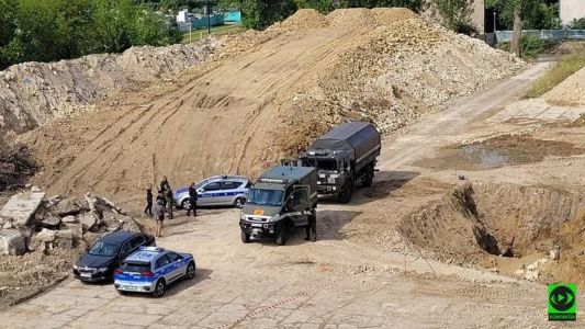 As ruas da cidade foram bloqueadas