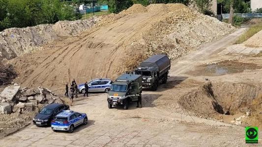 As ruas da cidade foram bloqueadas