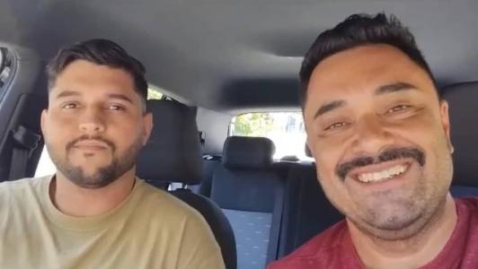 Matheus Cunha e David Figueira, pai e avô e Ravi