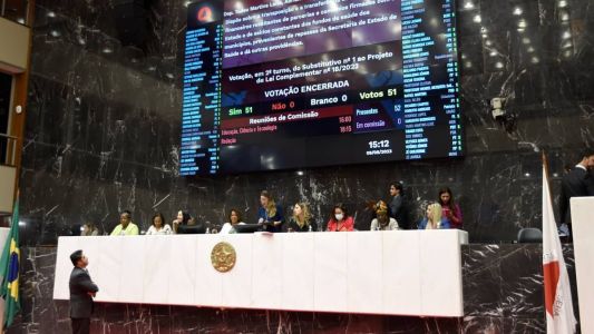 Assembleia aprovou, de forma definitiva, projeto que libera recursos da saúde que estão 'represados'