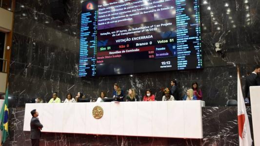 Assembleia aprovou, de forma definitiva, projeto que libera recursos da saúde que estão 'represados'