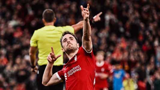 Atacante Diogo Jota, do Liverpool, fez o segundo gol na vitória por 2 a 0 pela Europa League