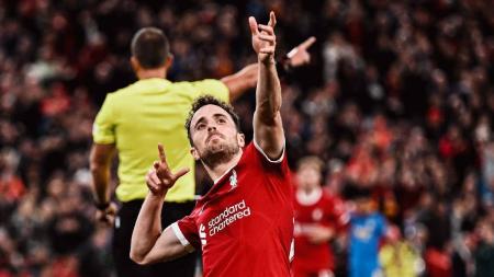 Atacante Diogo Jota, do Liverpool, fez o segundo gol na vitória por 2 a 0 pela Europa League