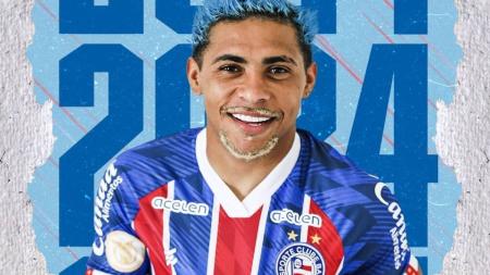 Atacante Jacaré teve o contrato aumentado com o Bahia