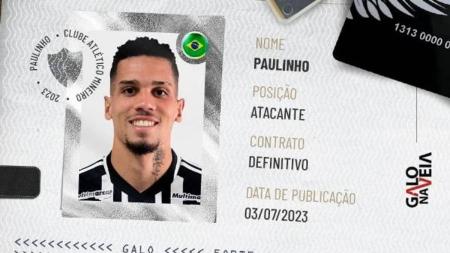 Atacante volta a ter condições de jogo pelo Galo