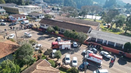Ataque aconteceu em uma escola municipal na cidade de Estação, no Norte do Rio Grande do Sul.