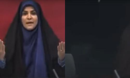 Imagens compartilhados pela emissora mostram o momento em que apresentadora deixa transmissão em meio a ataques