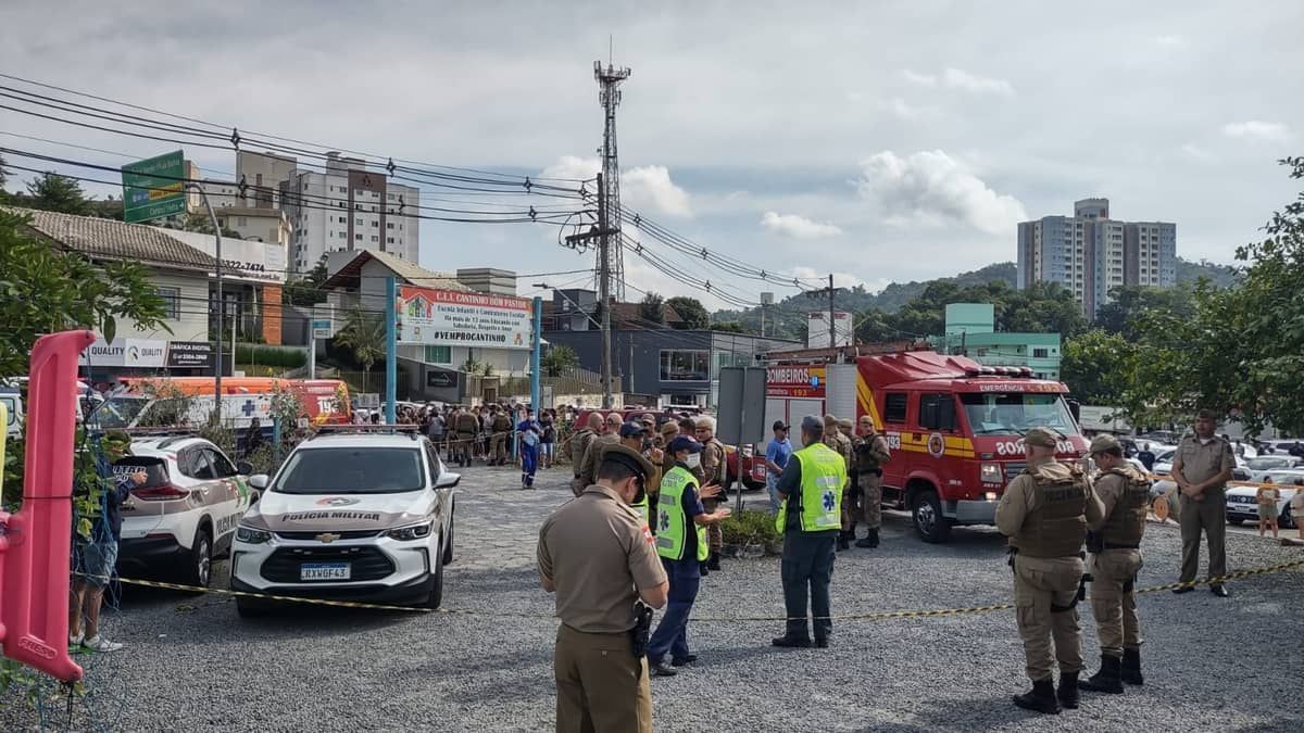 Veja imagens após o ataque em creche em Blumenau (SC)