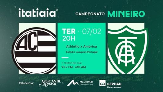 Athletic e América se enfrentam pela quarta rodada do Campeonato Mineiro