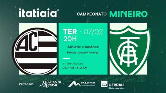 Athletic e América se enfrentam pela quarta rodada do Campeonato Mineiro