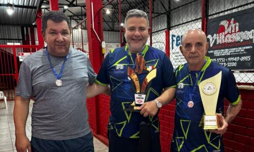 Atletas da Bocha Casa D'Italia JF foram vice no Mineiro de trios Foto Bocha Casa D'Itatia JF Divulgação