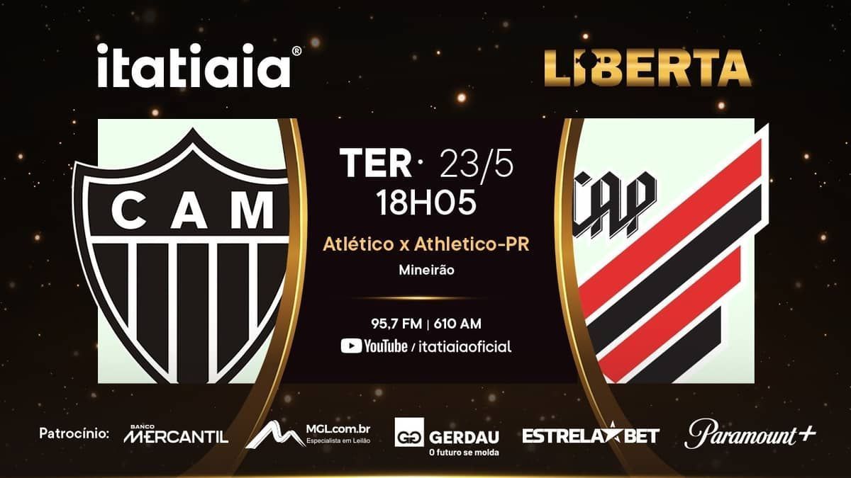 Atlético x Athletico-PR: assista, ao vivo, à transmissão da Itatiaia