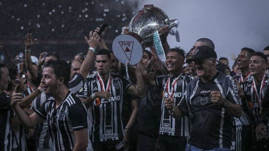 Atlético comemorou o tetracampeonato mineiro no Mineirão