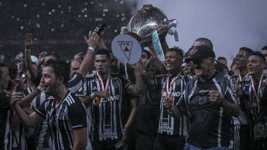 Atlético comemorou o tetracampeonato mineiro no Mineirão