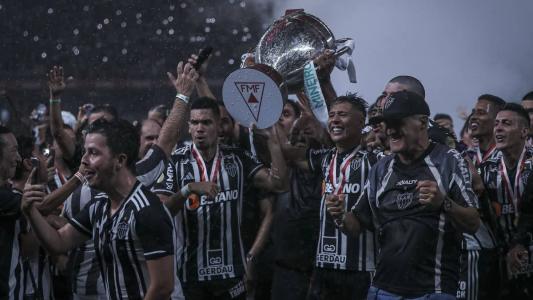 Atlético comemorou o tetracampeonato mineiro no Mineirão