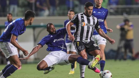 Atlético, de Hulk, e Cruzeiro empataram por 1 a 1, em fevereiro de 2023, pelo Mineiro