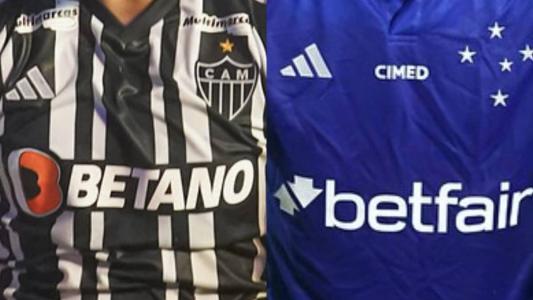 Atlético e Cruzeiro são patrocinados por Betano e Betfair, grandes casas de apostas