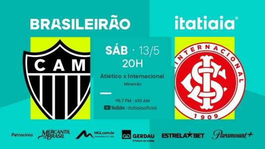 Atlético e Inter se enfrentam às 21h deste sábado, no Mineirão