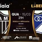 Atlético x Millonarios: acompanhe jogo da Libertadores na Itatiaia