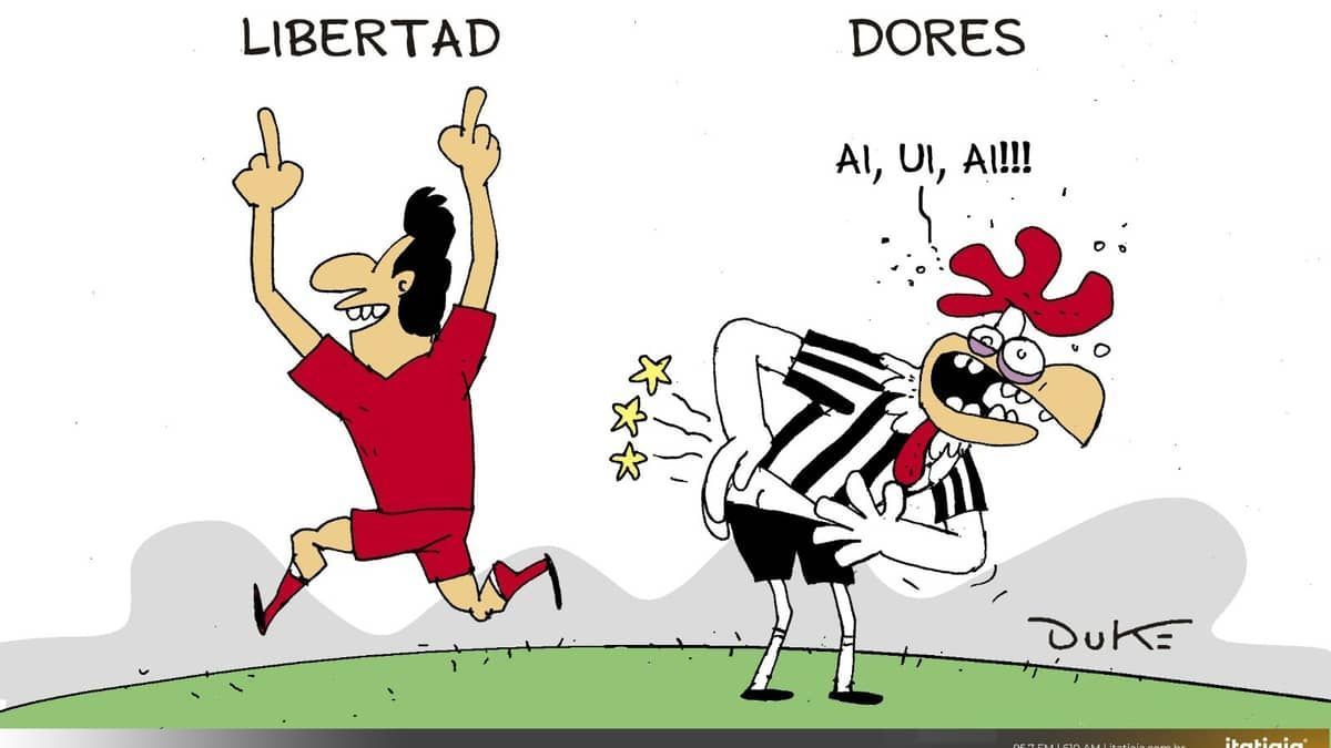 Atlético 0 x 1 Libertad, pela Libertadores: veja a Charge do Duke