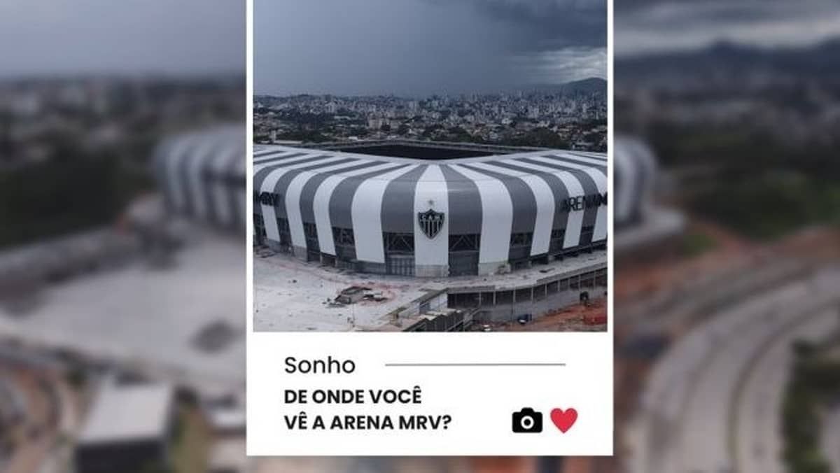 Atlético lança desafio para registrar diversos ângulos da Arena MRV e convoca torcedores