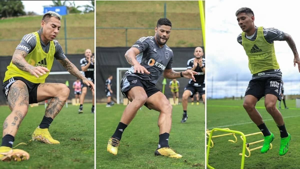 Atlético: Coudet volta a comandar trabalho no campo; veja as fotos