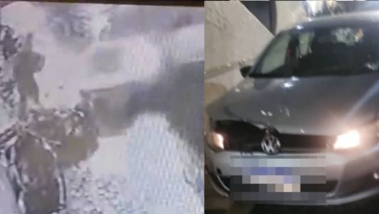 Atropelamento foi flagrado por câmeras de segurança
