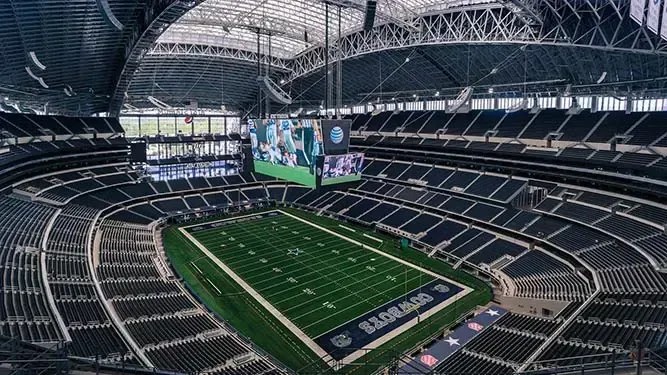 AT&T Stadium, em Arlington (Texas), estádio do Dallas Cowboys na NFL