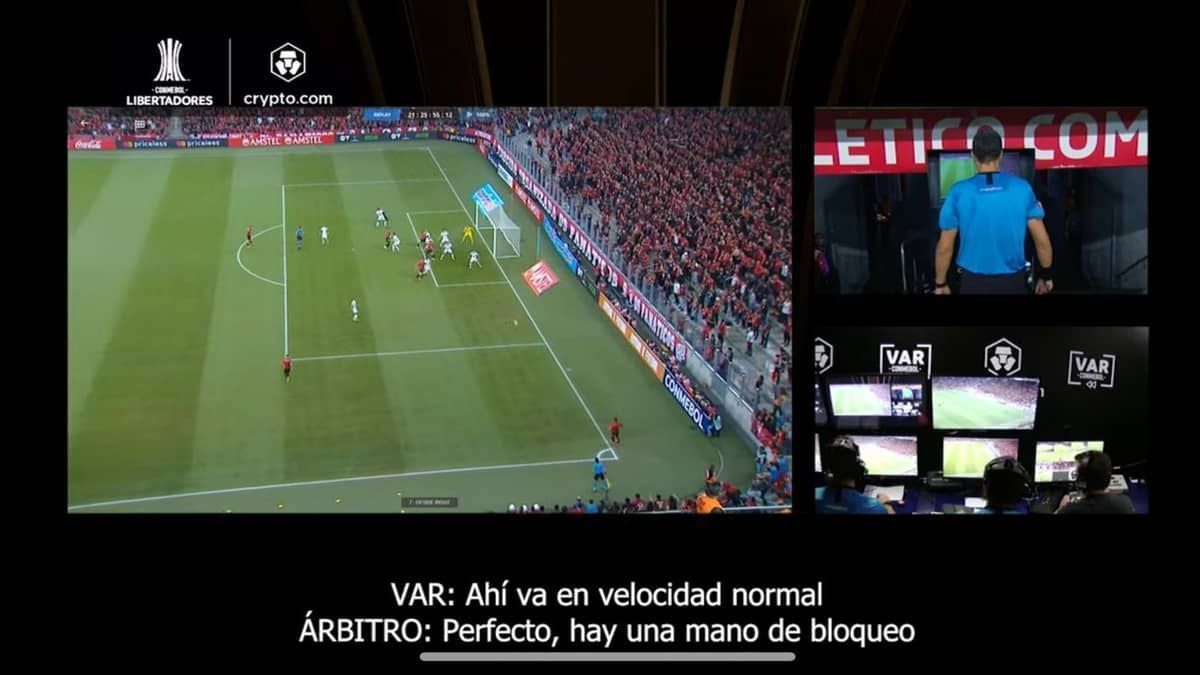 Conmebol divulga áudio do VAR sobre pênalti em Atlético x Athletico-PR