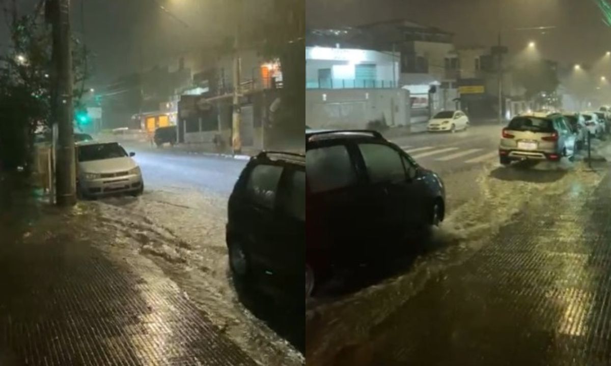 Chuva forte e ventania assustam moradores na Avenida Isabel Bueno, em BH