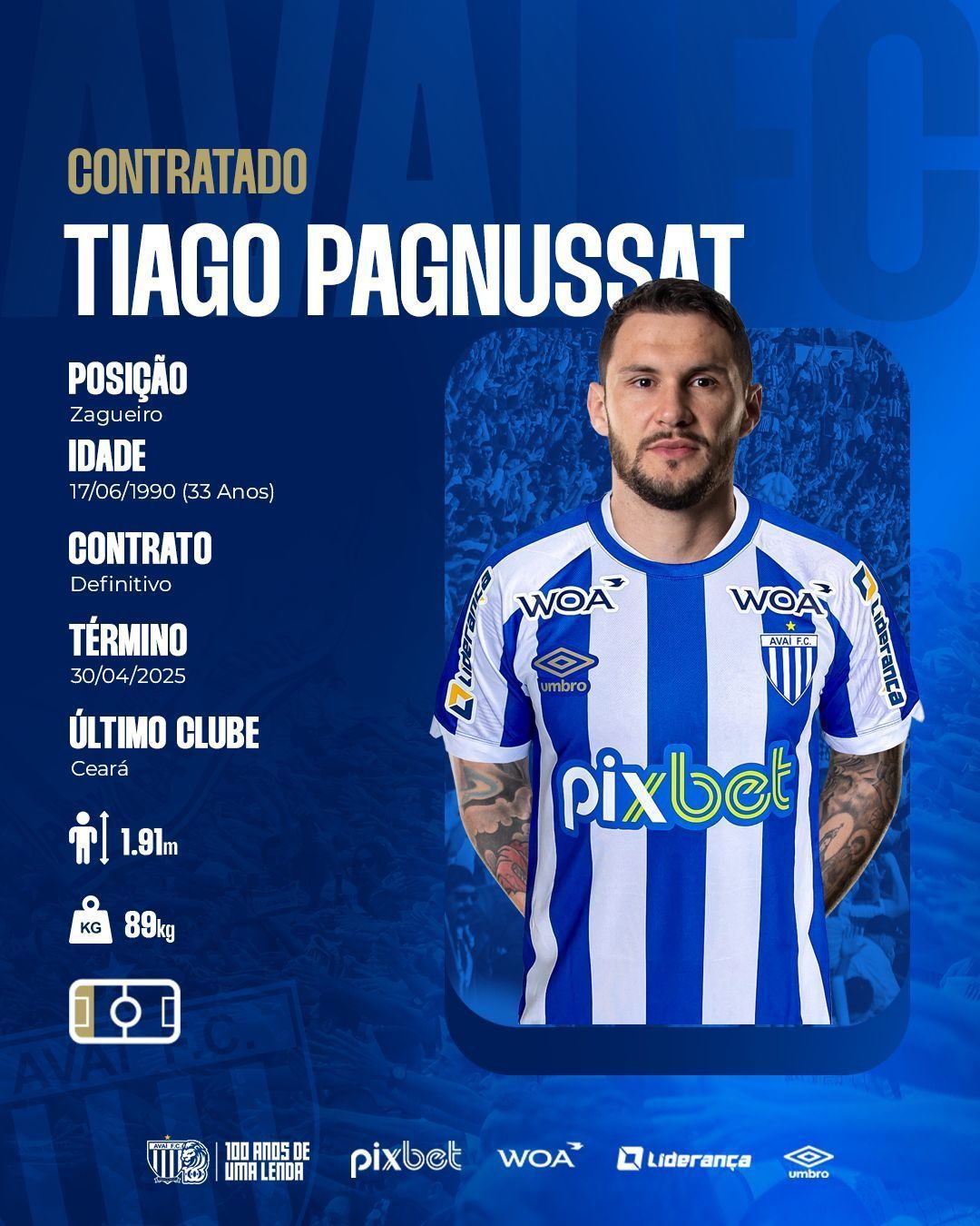 Avaí acerta a contratação de zagueiro ex-Atlético