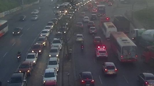 Avenida Amazonas também tem trânsito lento