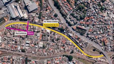 Avenida Teresa Cristina é interditada por 25 dias para obras na rede de esgoto