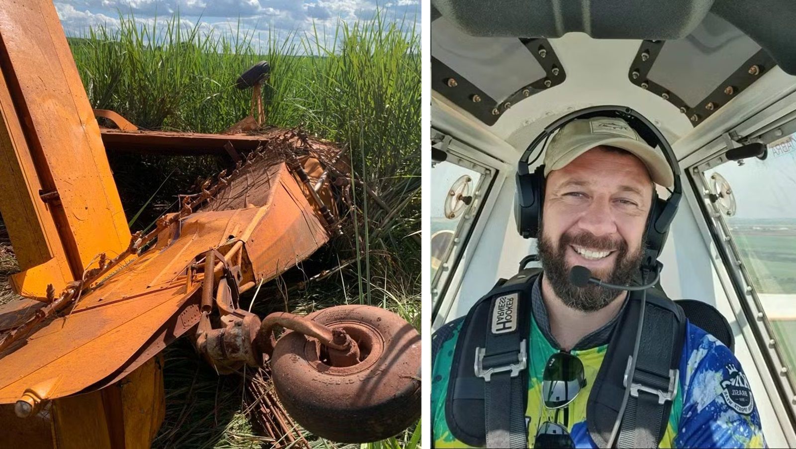 Piloto morre em queda de avião que pulverizava plantação de cana-de-açúcar em SP