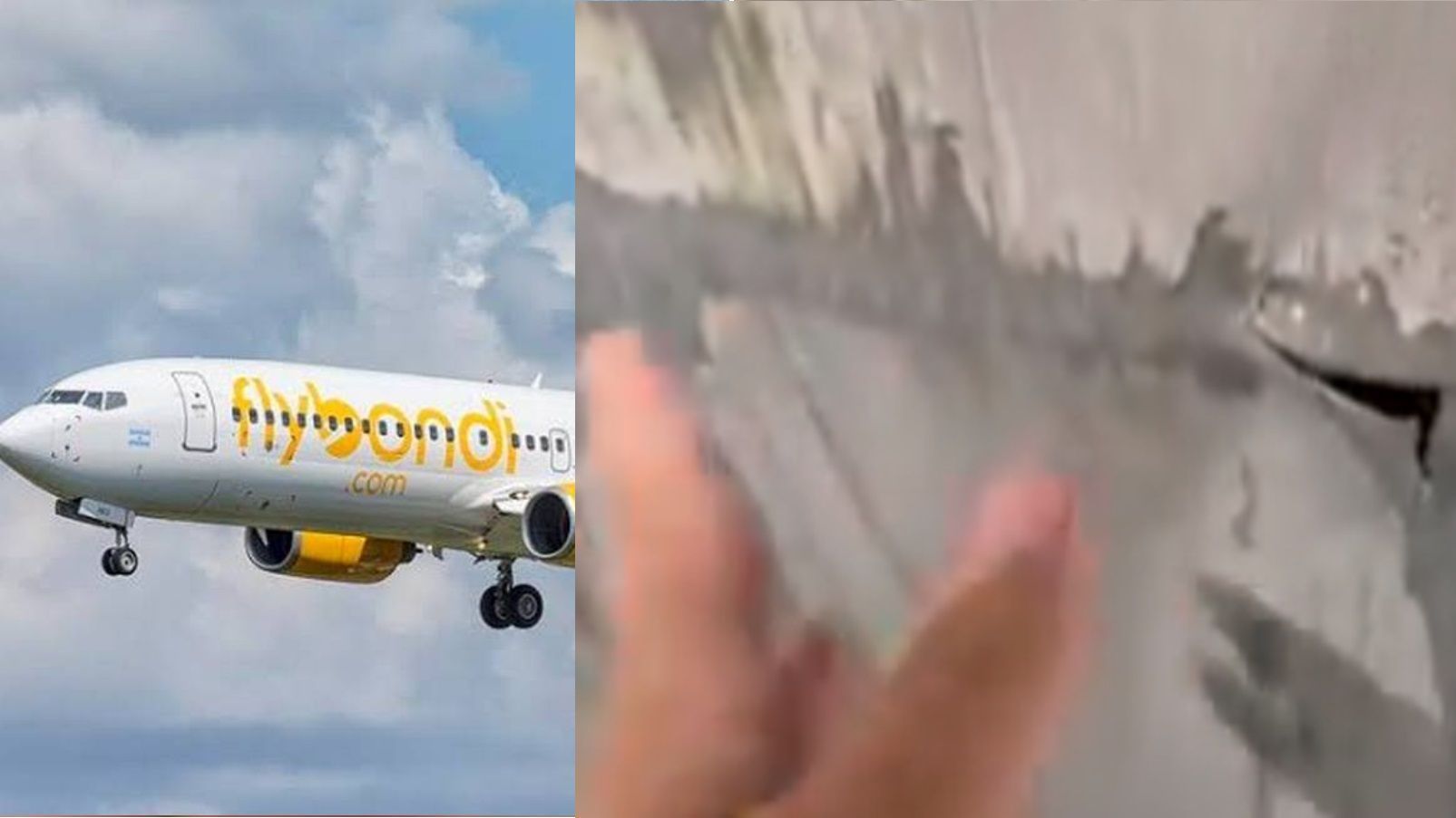 Vídeo: avião bate parte traseira durante pouso e assusta passageiros na Argentina