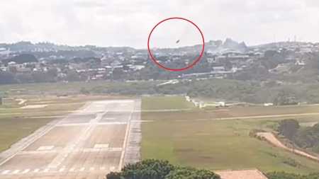 Foto mostra avião caindo de Aeroporto da Pampulha, em Belo Horizonte
