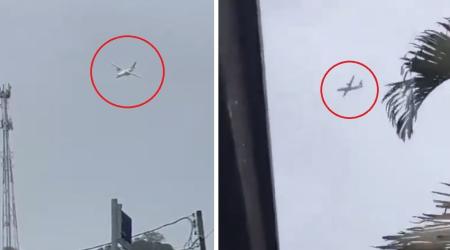 Foto mostra queda de avião em São Paulo
