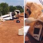 Vídeo: avião carregado de cocaína se parte ao meio após ser interceptado pela FAB
