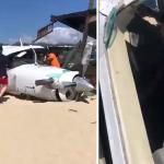 Vídeo: avião mata banhista ao fazer pouso de emergência em praia no México