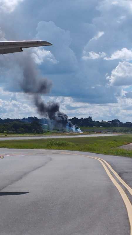 Avião da Polícia Federal caiu no Aeroporto da Pampulha