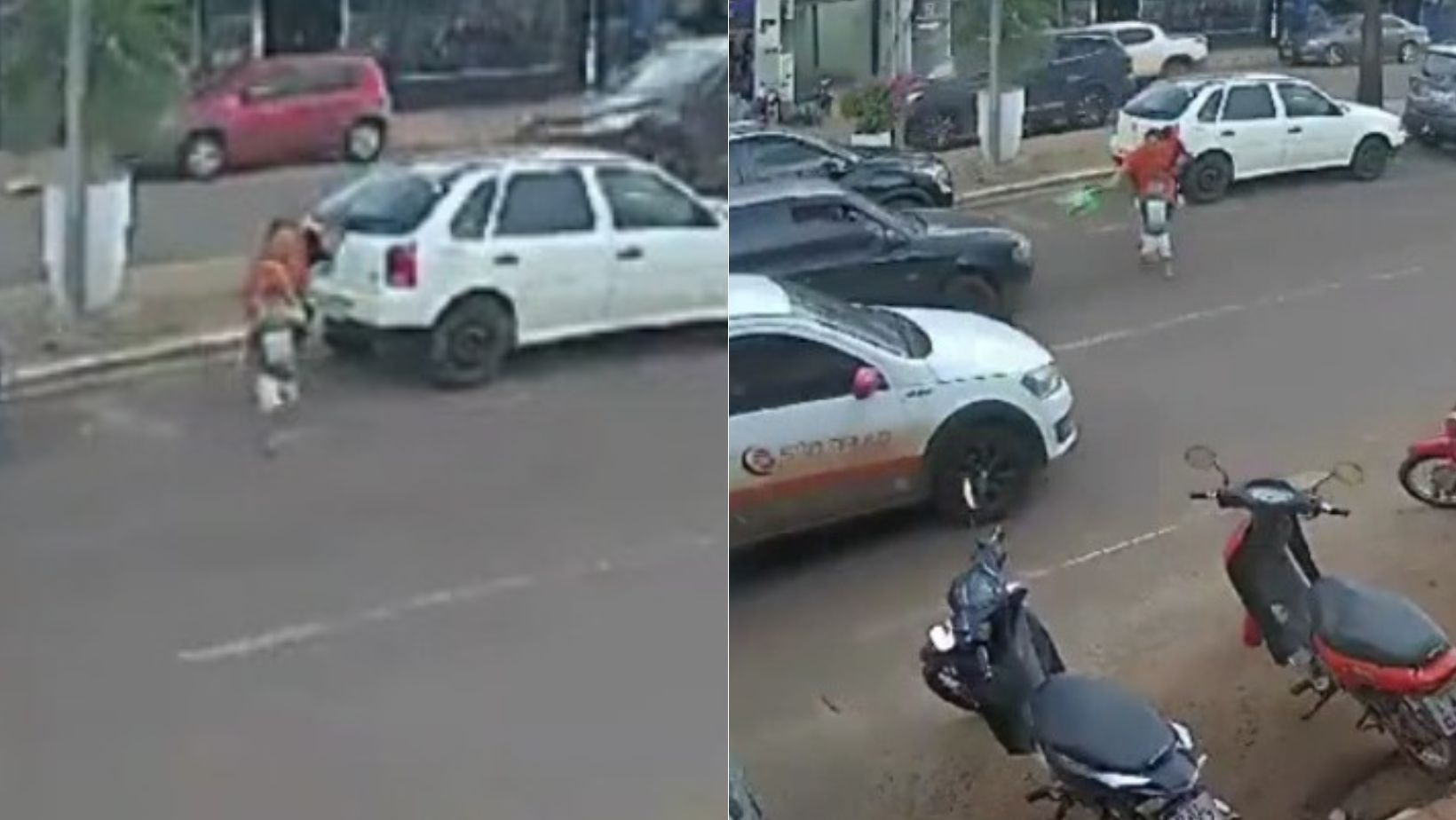 Avó e netos de 3 anos e bebê são atropelados ao tentar atravessar avenida em MT; veja vídeo